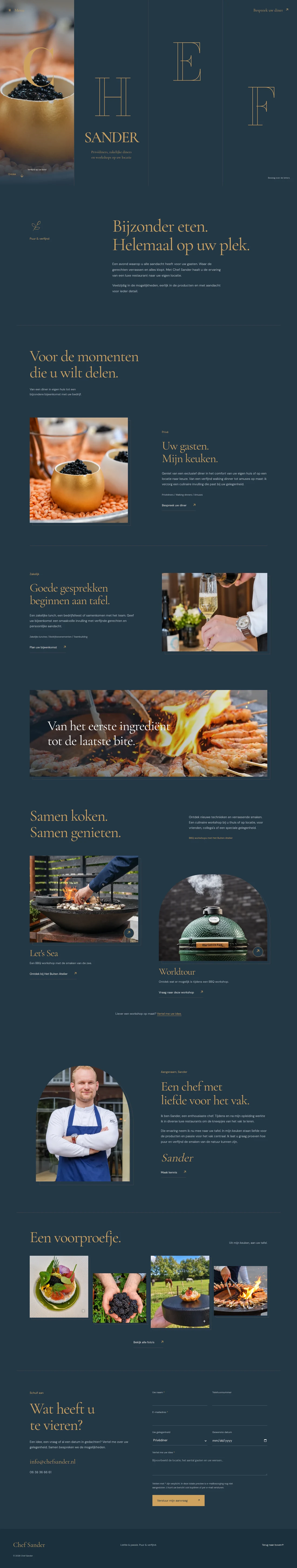 Het volledige conceptontwerp voor Chef Sander.